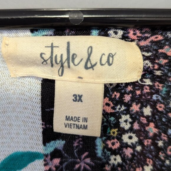 Style&co. printed split neck sleeveless maxi dress plus size 3x - Picture 4 of 4